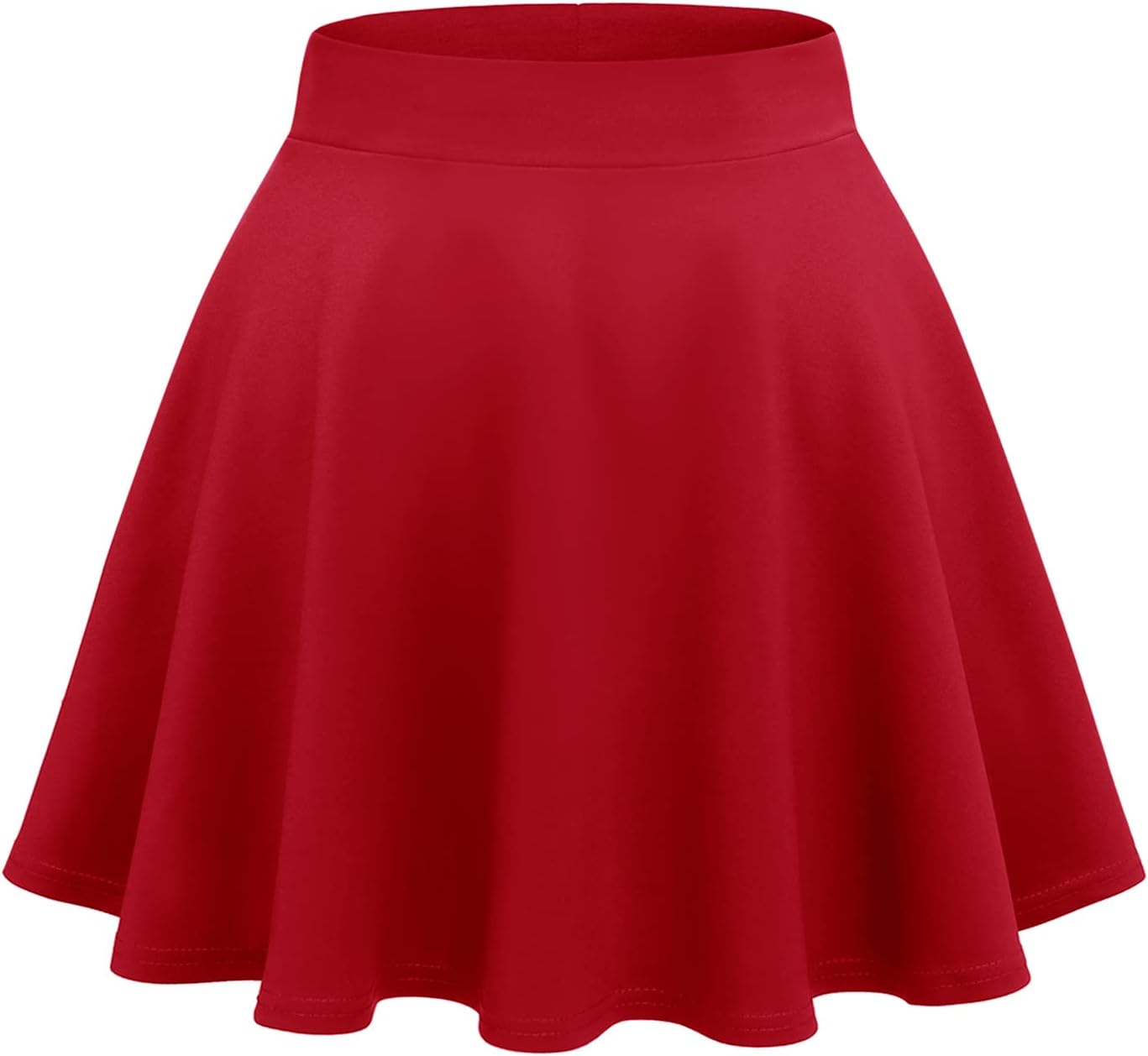 Women's Basic Versatile Stretchy A-line Flared Casual Mini Skater Skirt