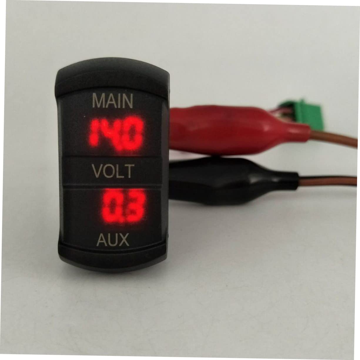 Main Auxiliary Battery Voltage Gauge 12-24v Led Digital Voltmeter for Car Rv Truck