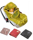 mit Namen und Datum bestickt Baby Einschlagdecke mit Namen bestickt Babydecke Babytrage Autositz Kinderwagen Maxi Cosi