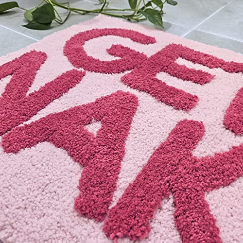 Image of New Mungo Get Naked Bath Mat Pink - Hot Pink Bathroom Rug, 31 inch x 20 inch