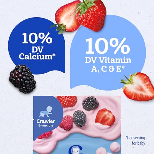 Image of Gerber Yogurt Melts Freeze-Dried Yogurt Snack, Mixed Berries 1 Ounce (Pack of 7)