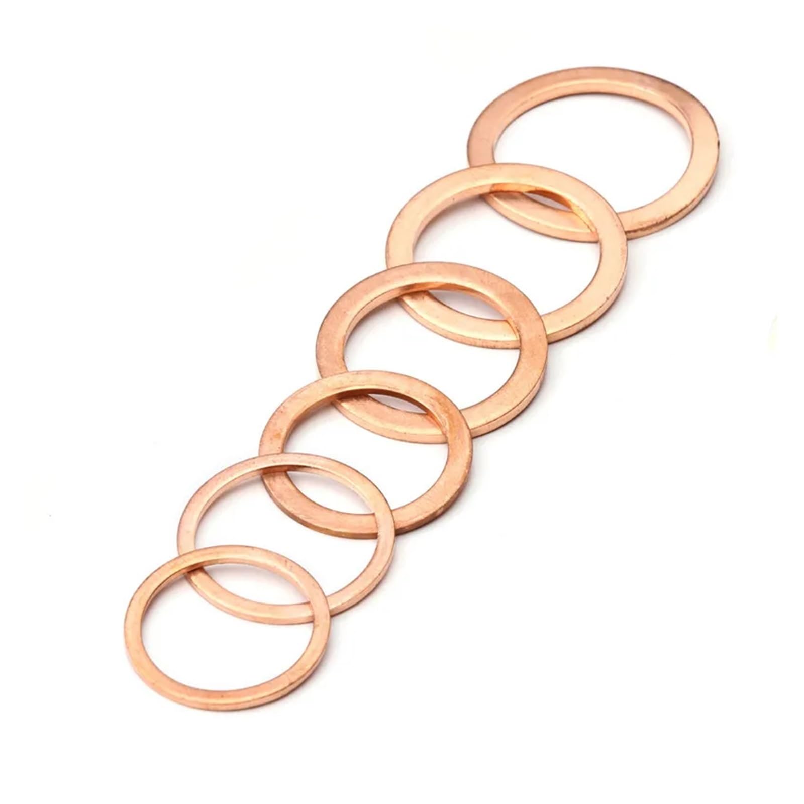 100/150/200/250/300/568 szt. O-ring miedziana podkładka zestaw uszczelek M4-M14 płaski pierścień uszczelniający do zgniatania łodzi płaski pierścień uszczelniający miska olejowa wtyczka (Size : 568pc