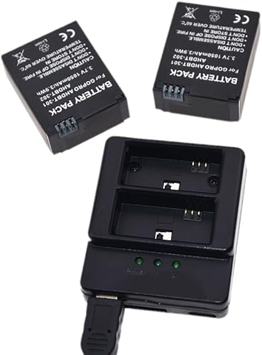 Miniatura 4 de Suptig Batería (paquete de 2) y cargador Daul para Gopro Hero 3 Hero 3+ y Gopro AHDBT 301 AHDBT 302