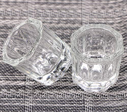 Vasos para Nail Art de Acrílico y Vidrio, 2 Piezas miniatura 3