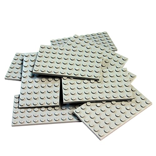 Parts and Pieces: Light Gray (Medium Stone Grey) 6x10 Plate x10 - Lego - Immagine 1