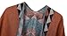 Urban CoCo Women's Printed Tassel Open front Poncho Cape Cardigan Wrap Shawl (Orange-series 5)