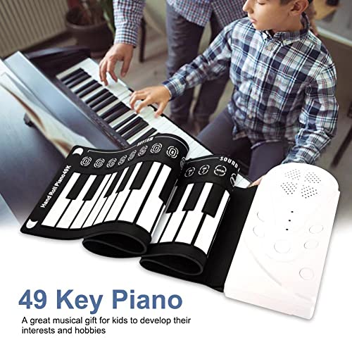 BYYLECL Piano portable enroulable, piano électronique portable, clavier électronique rechargeable pour enfants, piano d… - Les Beatles, Paul McCartney, John Lennon, RIngo Starr, George Harrison BYYLECL Piano portable enroulable, piano électronique portable, clavier électronique rechargeable pour enfants, piano d… – Image 6