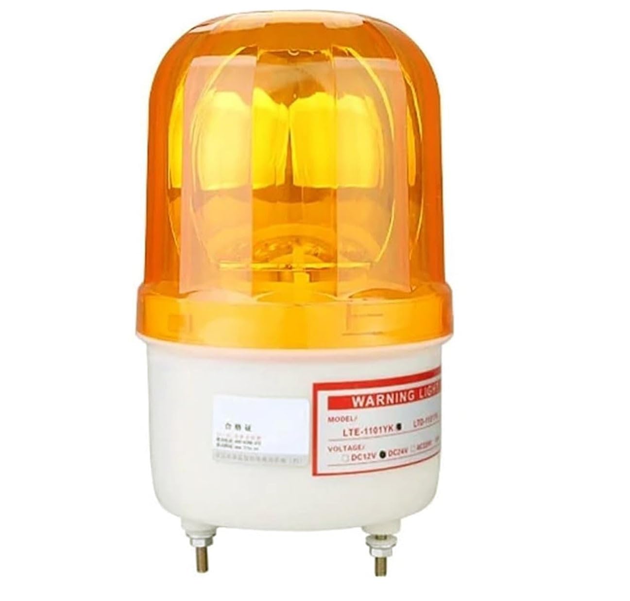 Tour de signalisation industrielle avec indicateur LED-1101, 12 V, 24 V, 110 V, 220 V, 380 V, gyrophare, signal sonore, stroboscope rouge, jaune, bleu, vert.(Yellow,12v)
