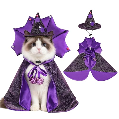 Disfraz de Brujo para Perro y Gato Tamaño Medium