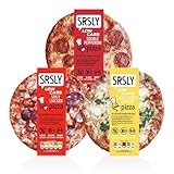 Srsly Low Carb Keto Pizzas - 9 Inch - Multipack of 9 - Mixed Flavour Bundle - Low Carb Low Sugar High Protein Pizza with Crispy Bases for Filling Keto Friendly Everyday Meals for Simple Home Dinners