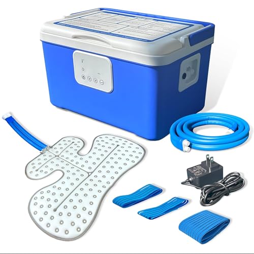 YXFAZPP Máquina de Terapia de frío, máquina de Terapia de Hielo programable, compresa fría de crioterapia Continua postoperatoria, Almohadilla Universal para Rodilla, Tobillo, Brazo