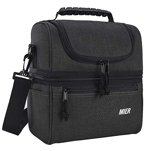 mier double decker insulated lunch box