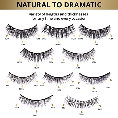 Magnetic Eyelashes, Magnetic Eyelashes Kit Magnetic Eyeliner 3D and 5D different Lengths&Densities Magnetic Eyelashes Magnetic Lashliner For Use with Magnetic False Lashes Natural Look-No Glue Needed (10-Pairs)