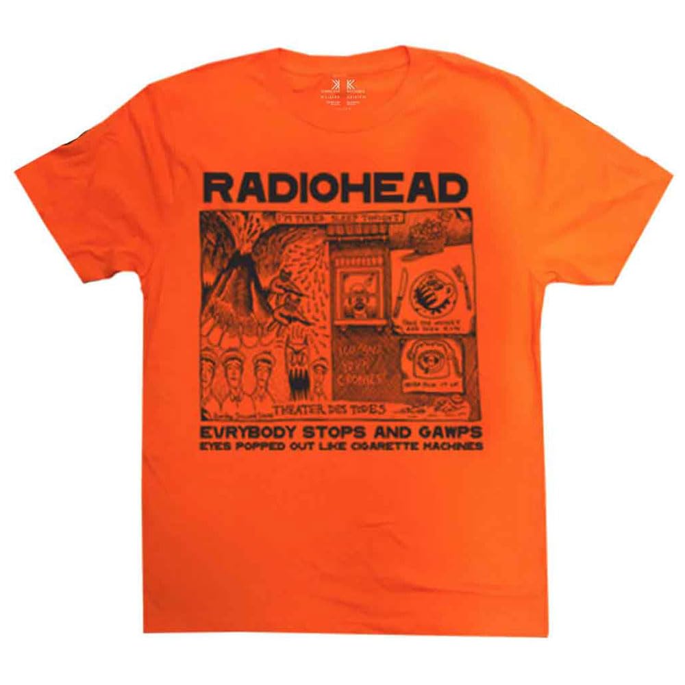 Rock Off officially licensed products Radiohead Gawps Band Logo T Shirt XXL Orange