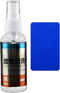 raquete tênis mesa 60 ml, kit limpeza raquete tênis mesa, borracha pingue-pongue com esponja, kit cuidados com raquete tênis mesa remove poeira e sujeira