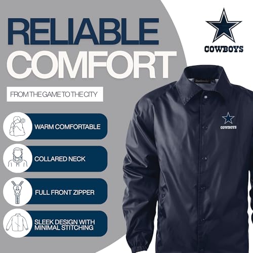 Image of Men's Royal Buffalo Bills Coaches Classic Raglan Full-Snap Windbreaker Jacket