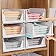 SNSLXH 5 Pack Stapelbar Schrank Kleiderschrank Organizer, Multifunktionale & Faltbare Schrank Organizer für Bad Küche Kleiderschrank Lagerung, Platzsparende Schrank Schublade aufbewahrungsbox, Weiß