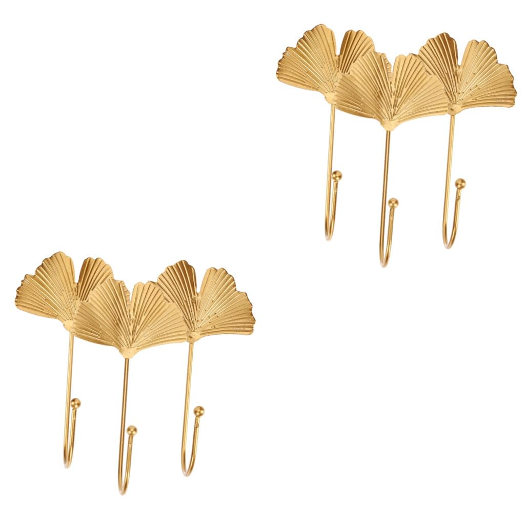 Cabilock 6piezas Ganchos Adhesivos Forma De Dorada Unidades Para Colgar Toallas y Objetos La Pared Para Baño Cocina y Sala De Estar Resistentes y Fáciles De Usar