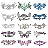 Amplia aplicación: estas máscaras de encaje son adecuadas para muchas actividades y ocasiones, como fiestas de máscaras, carnaval, festivales, fiestas temáticas de carnaval, bailes formales, cosplay, desfiles de moda, desfiles, actuaciones escénicas, joyas, fiestas de Nochevieja, despedidas de soltera y cualquier otro evento y ocasión.