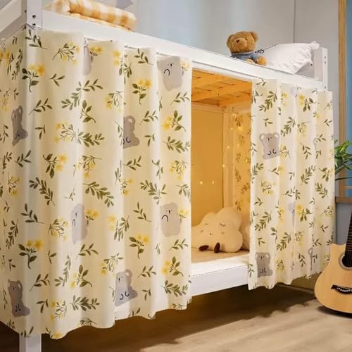 Ibluelover Bottom Bunk Bed Curtains Students Dormitory Privacy Bed Curtains Dustproof Breathable Underbed Loft Bed Canopy Tent Room Blackout Shading Drapes Cloth Single Sleeper Bed Curtain