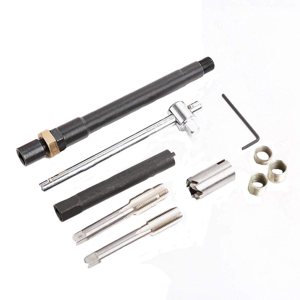 KIT DE REPARACION DE ROSCAS DE BUJIAS 27 PIEZAS para reparar roscas en culata, roscas de bujias