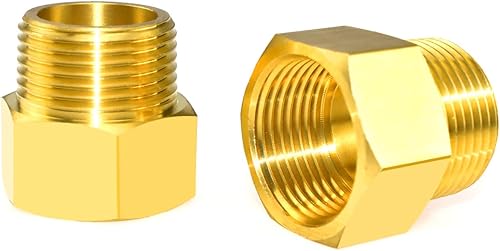 Miniatura 8 de 4 piezas de tubería de latón 3/8 "NPT hembra rosca tubería x 3/8 "NPT macho rosca reductor adaptador manguera NPT conector de latón