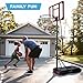 Best Choice Products Kids Height-Adjustable Basketball Hoop System, Portable Game w/Wheels, Fillable Base, 70.5in to 82.3in Height - Clear