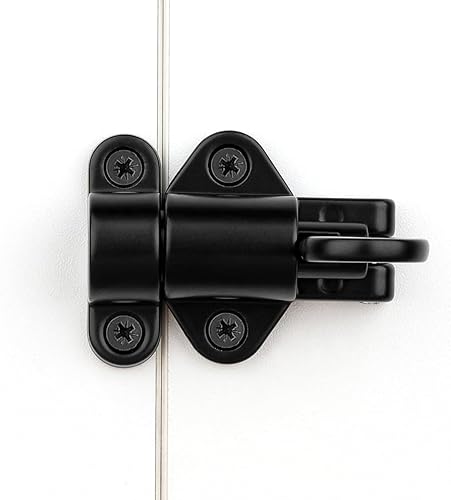 Miniatura 4 de 3 paquetes de pestillos de cierre automático negros, pestillo de perno de resorte, cerradura de puerta de resorte, cerradura automática de seguridad
