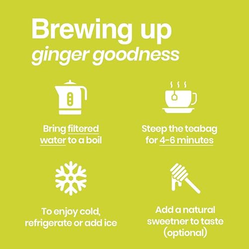 Miniatura 6 de Tipson Infusiones de hierbas orgánicas de jengibre, canela y jengibre, 20 bolsas de té prémium (paquete de 1)