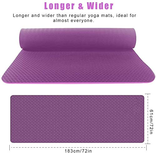 StillCool TPE Yoga Mat Non Slip Fitness Exercise Mat High Density Padding to Avoid Sore Knees, Perfect for Yoga, Pilates and Fitness, Anti - Tear, Sweat - Proof, 1/4 Inch Thick