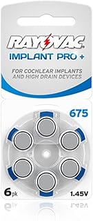 Rayovac Size 675P Cochlear Implant Hearing Aid Batteries - 60 Batteries