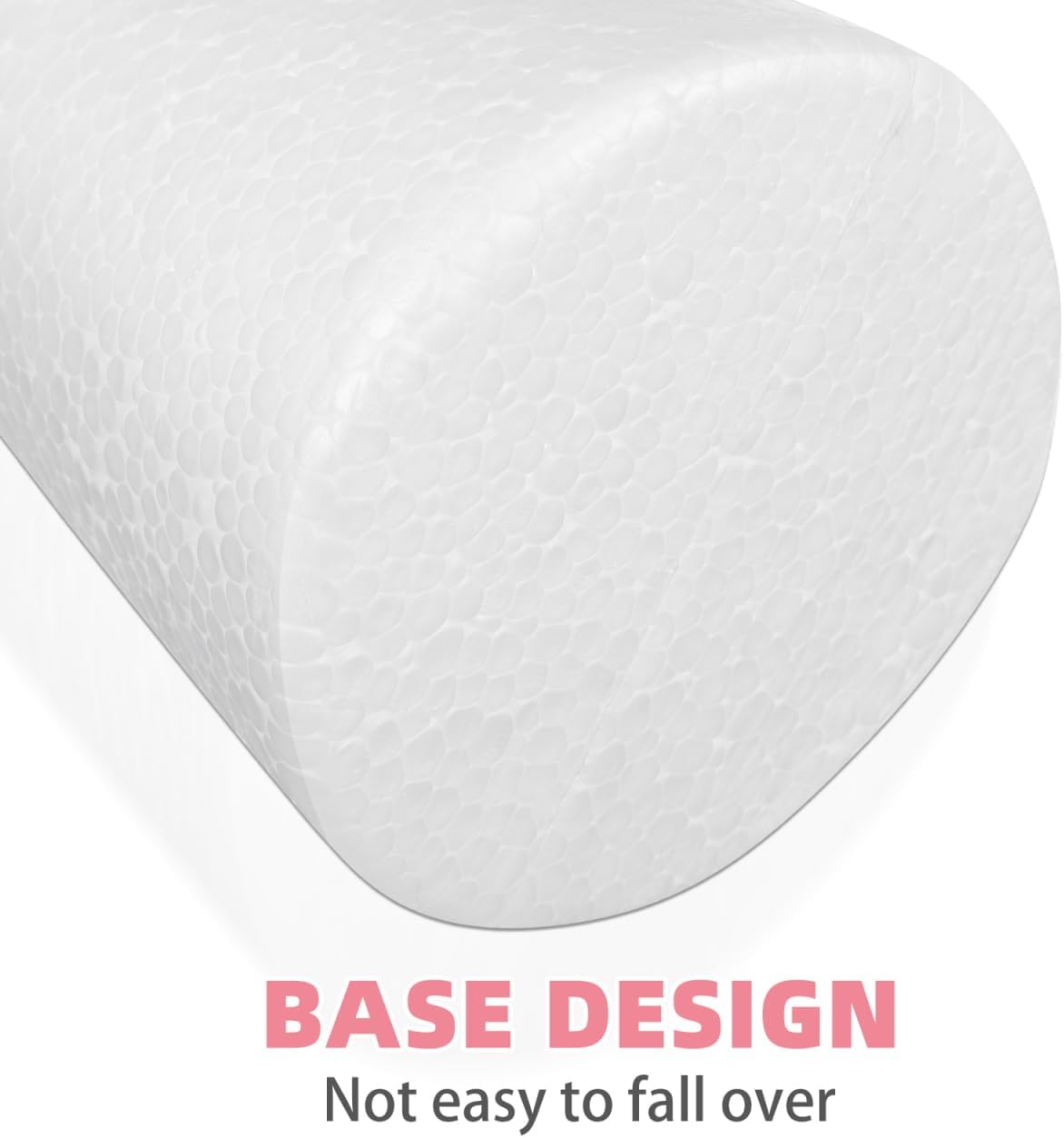 Hemoton 2Pcs White Craft Foam Cones,Polystyrene Foam Cones for DIY Crafts,Christmas Tree RightCircularCone Decor,Handmade Party Decoration for Christmas Weddings Birthdays