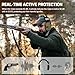 Floriogra Electronic Ear Protection for Shooting with 5X Sound Amplification, Active Ear Protection for Gun Range, NRR 23dB Hearing Protection for Shooters, Noise Reduction Headphones for Hunting