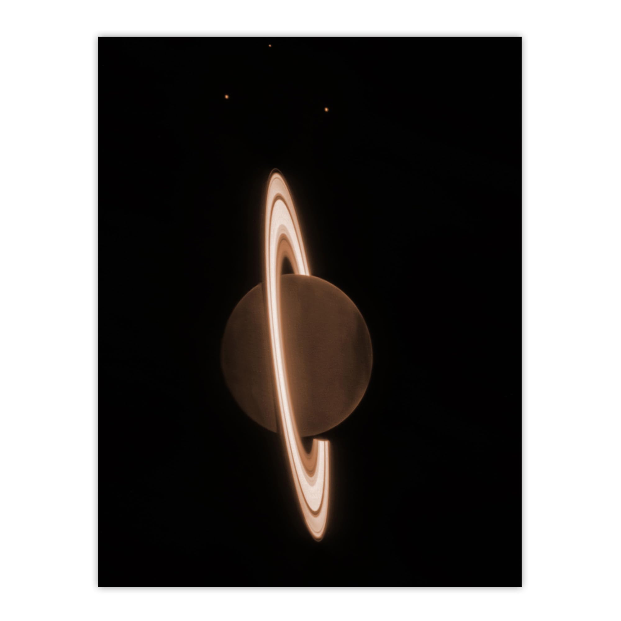 NASA James Webb Space Telescope Saturns Rings Shine Planet Wall Art Poster Print
