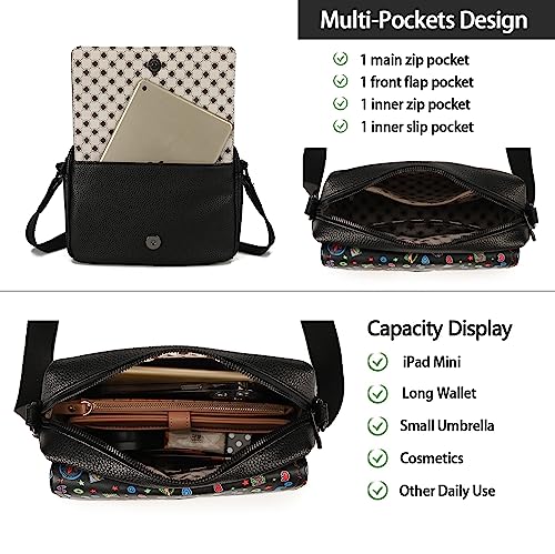 AFKOMST Small Crossbody Purse for Women, Vegan Leather Cross Body Bag and Trendy Shoulder Handbag with Guitar Strap4