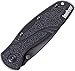Kershaw Blur,Black Serrated(1670BLKST); Folding Knife with All-Black Body,Partially Serrated 3.4” 14C28N Steel Blade,Anodized Aluminum Handle with Trac-Tec Grip,Reversible Pock lip; 3.9OZ