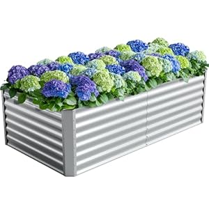 Anmiro Verzinktes Metall Hochbeet, 1 Stück