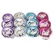 com-four® 12x Mini Sac à Main avec Autocollant Licorne, Sac à Main en Rose, Violet, Bleu et Argent, 6,5 x 6 cm (12 pièces - Licorne)