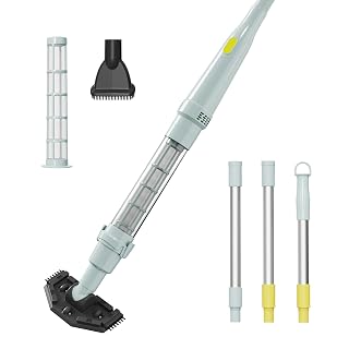 Lydsto S1 Lite Cordless Spa Hot Tub Vacuum Cleaner – 90-Min Runtime, Powerful 20W Brushless Motor, Includes 3 Aluminum Poles, Lightweight Handheld Pool Vacuum to Clean Small Debris Types, Silver - Amazon product rated Grade A