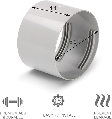 Miniatura 4 de HOXHA Manguera de aire acondicionado portátil con acoplador de 5.9 pulgadas, rosca antihoraria, manguera de conducto de ventilación de escape de CA,