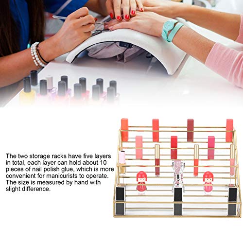 Almacenamiento de esmalte de uñas de cinco capas ideal para tu tocador o rincón de belleza 3