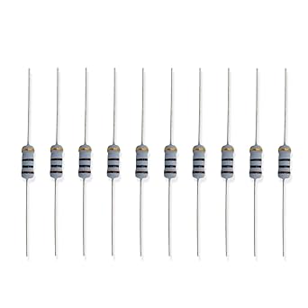 Electronic Spices 20Pcs 10 Ohm (?) 1 Watt ?5% Tolerance 10 Ohm MR ? ohm MF Through Hole Resistors Axial Lead