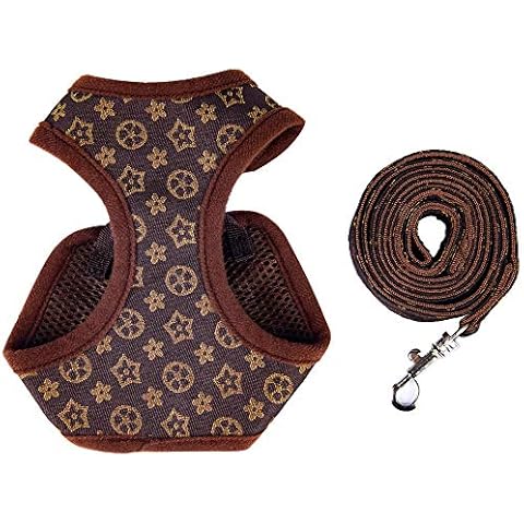 Adjustable Soft Mesh Dog Harness and Lead Set Cover