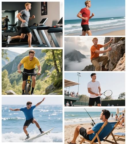 Idtswch Men's Tall T-Shirt Rash Guard UPF 50+ T-Shirt Quick Dry Swim Water Top Tee Short Sleeve Athletic Shirts3