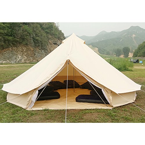 Carpa Bell de lona impermeable 4 estaciones para camping 2 personas miniatura 4