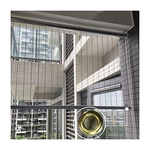 GDMING Balcón Impermeable Cortina, Transparente Persianas Enrollables Abajo Ventanas Cubrir para A...