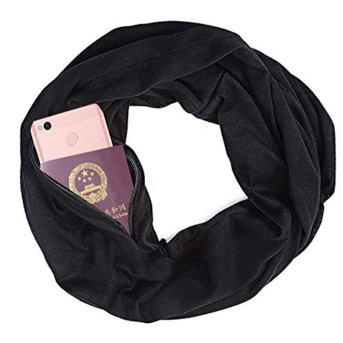 MUXItrade Reise Schal, Infinity Schal mit versteckter Geheimtasche Cover