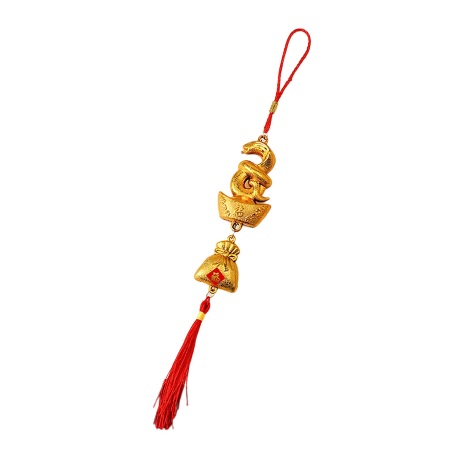 MHADBKH Snake Charm Hanging Pendant Ornaments for 2025 New Years Celebration and Fortunes Enhancement Fortunes Hanging Tassels