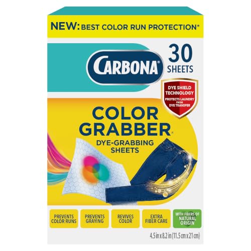 Carbona Color Grabber, Prevents Color Runs & Dye Transfer in Mixed Loads, Helps Prevent Graying, Revives Colors, Plant-Based Fibers