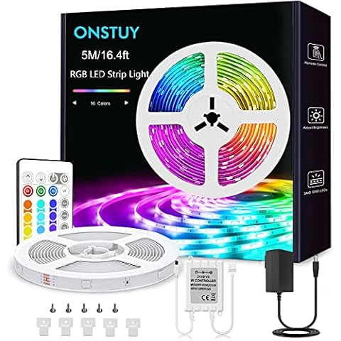 ONSTUY Tira LED RGB 5m con Control Remoto Cover